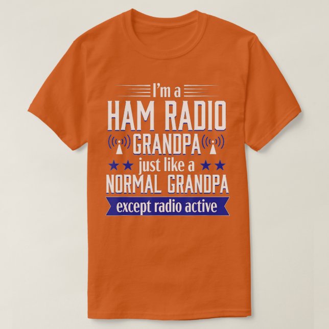 Camiseta Ham Radio Operador Amateur Radio Funny Grandpa Gif (Diseño del anverso)