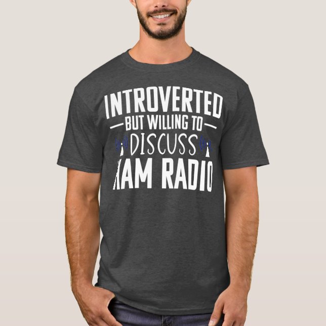 Camiseta Ham Radio Operator Amateur Radio Funny Introvert (Anverso)