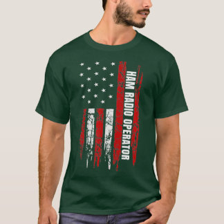 Camiseta Ham Radio Operator American USA Flag Amateur