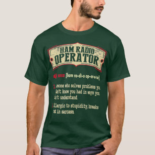 Camiseta Ham Radio Operator Dictionary Termina Sarcástico