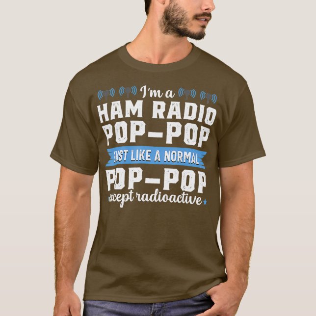 Camiseta Ham Radio Operator Funny Radioactive Amateur Men (Anverso)