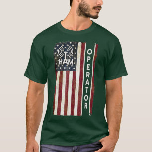 Camiseta Ham Radio Operator Shirt 4 de Julio Bandera Americ