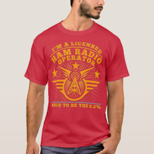 Camiseta Ham Radio Operator Soy un programa de radio con li