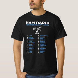 Camiseta Ham Radio OTAN Diseño de Alfabeto Fonético
