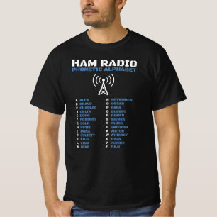 Camiseta Ham Radio OTAN Diseño de Alfabeto Fonético