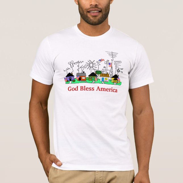 Camiseta ¡Ham Radio Patriotic Street TShirt Personalizar! (Anverso)