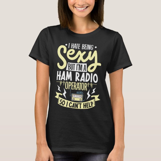 Camiseta ham radio radio operator amateur radio morse code (Anverso)