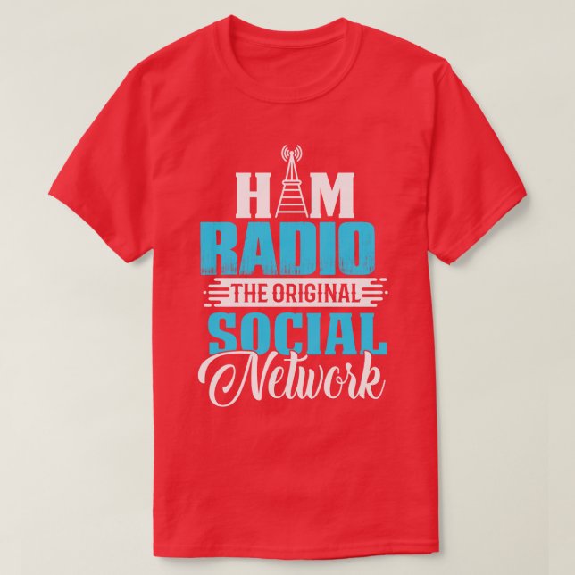 Camiseta Ham Radio Social Network (Diseño del anverso)