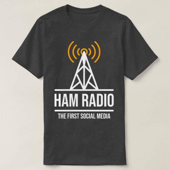 Camiseta Ham Radio The First Social Media (1) (Diseño del anverso)