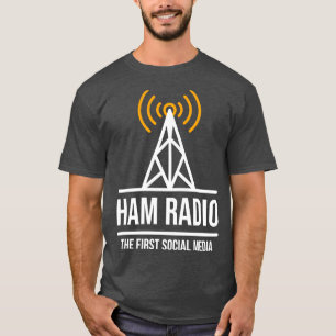 Camiseta Ham Radio The First Social Media (1)