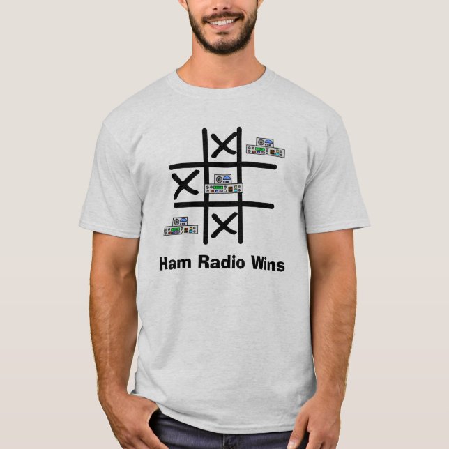 Camiseta Ham Radio Tic Tac Toe T-Shirt (Anverso)