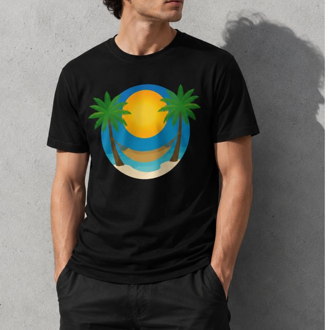Camiseta Hamaca de palmeras de playa (Subido por el creador)
