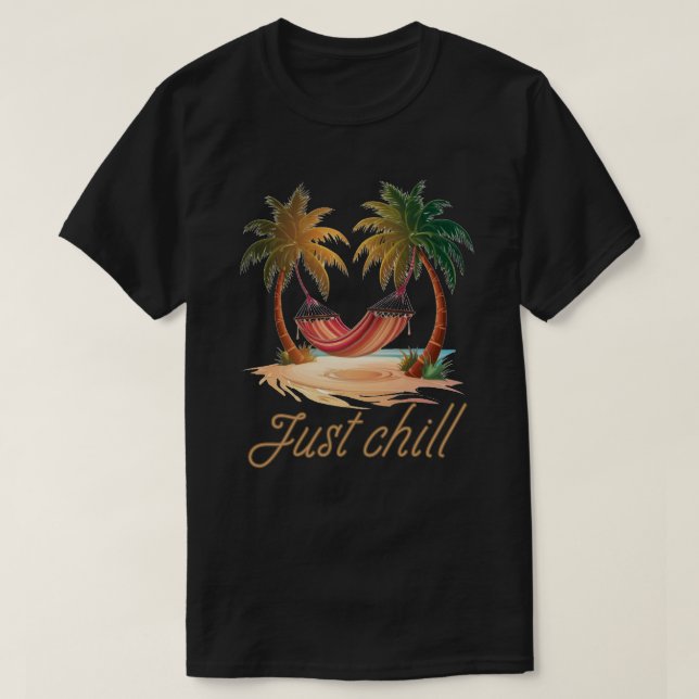 Camiseta Hamaca de relax para vacaciones de verano (Diseño del anverso)