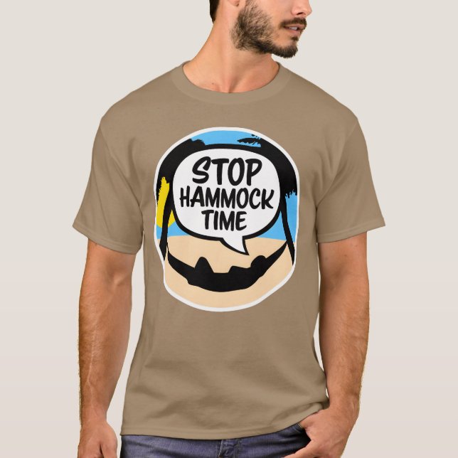 Camiseta Hamaca divertida para relajarse durmiendo acampand (Anverso)