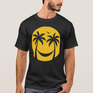 Camiseta Hamaca Tropical Sunset - Playa de Palmeras Mínimas