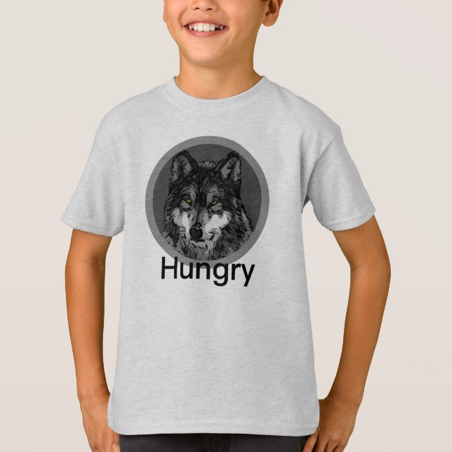 Camiseta Hambre: Los niños tienen las manos básicas, el ino (Anverso)