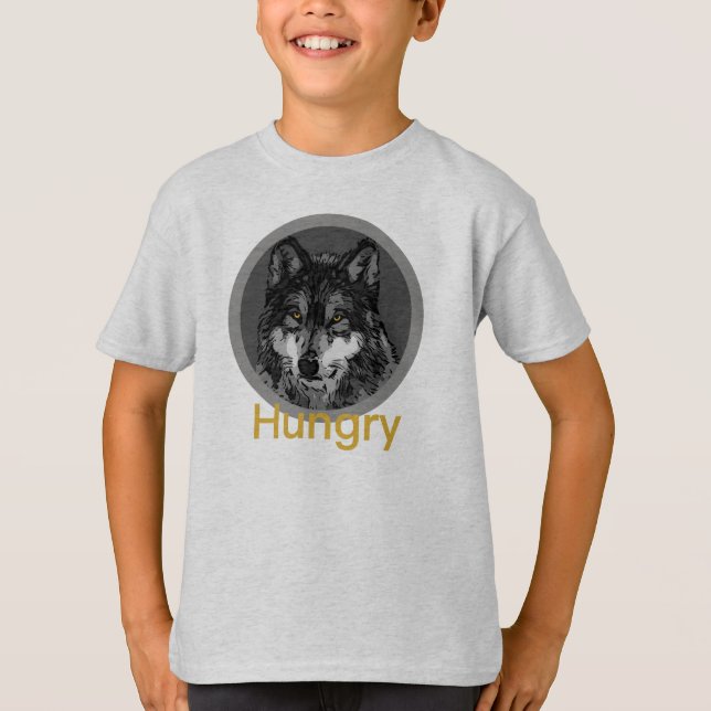 Camiseta Hambre: Los niños tienen las manos básicas, el ino (Anverso)