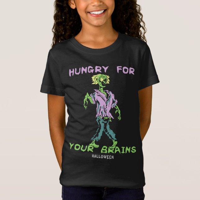 Camiseta Hambre para tus cerebros: Halloween (Anverso)