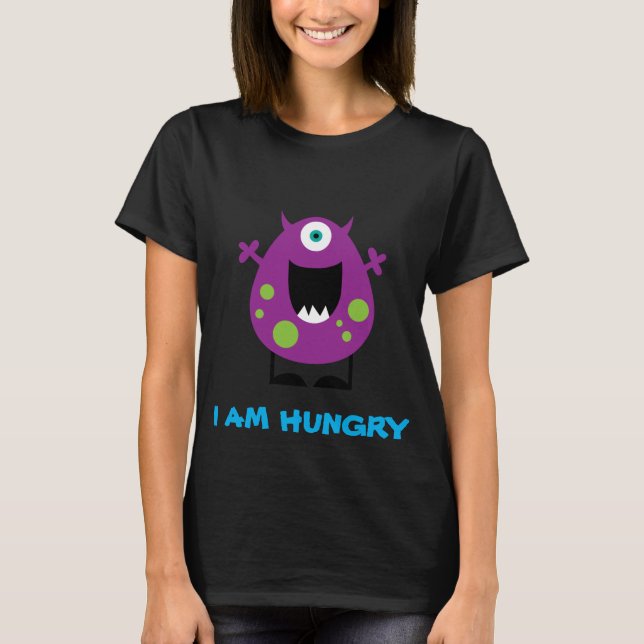 Camiseta hambrienta del monstruo (Anverso)