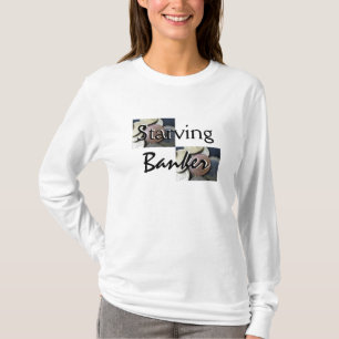 Camiseta Hambriento De Banquero En Blanco