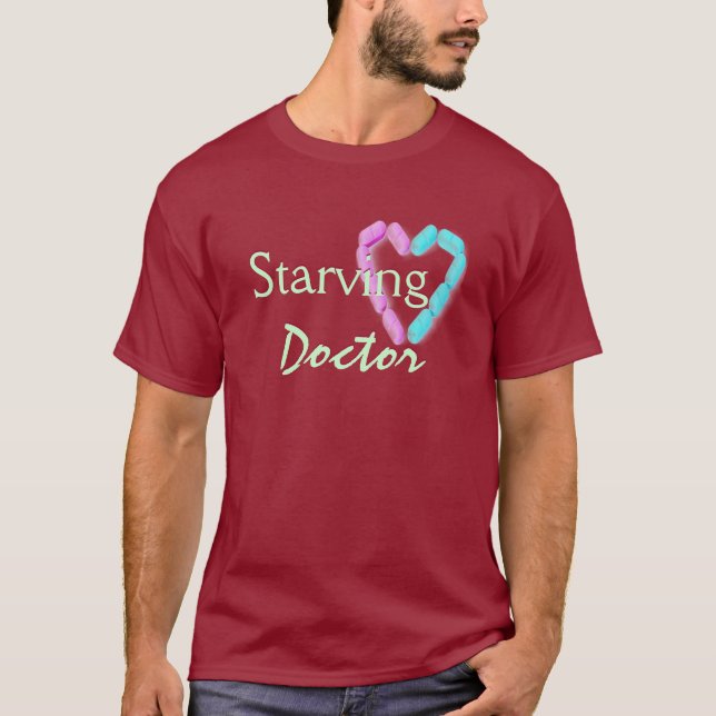 Camiseta Hambriento De Médica En Maroon (Anverso)