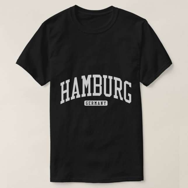 Camiseta Hamburg Germany College University Style Long Slee (Diseño del anverso)