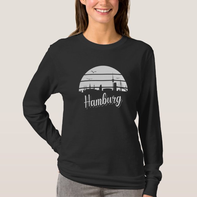 Camiseta Hamburg Skyline Deutschland (Anverso)