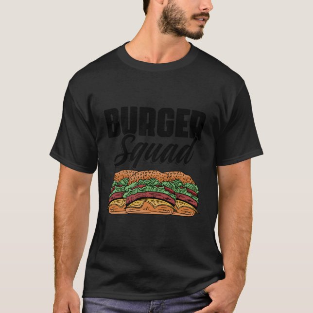 Camiseta Hamburger Burger Squad Snack Comer comida rápida (Anverso)