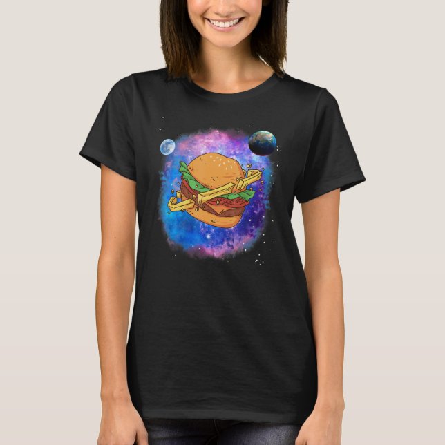 Camiseta Hamburger Planet Galaxy Burger (Anverso)
