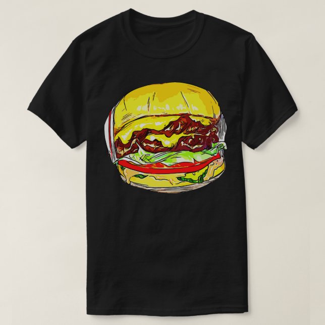 Camiseta Hamburger Shirer Burger Shirer Cheeseburger Burger (Diseño del anverso)