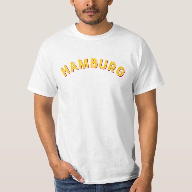 Camiseta Hamburgo, Arco de Vintage de Alemania (Anverso)