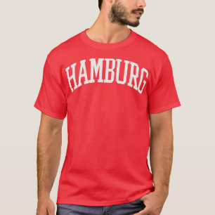 Camiseta Hamburgo New York Text College University Tipo Buf