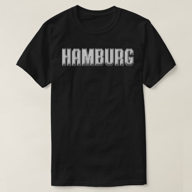 Camiseta Hamburgo Stadt Retro Hamburger Schriftzug Stadtkin (Diseño del anverso)