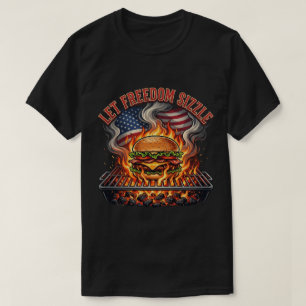 Camiseta Hamburguesa a la parrilla del 4 de julio de verano