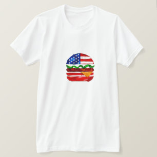 Camiseta Hamburguesa América (Pintura Blanca No. 1)