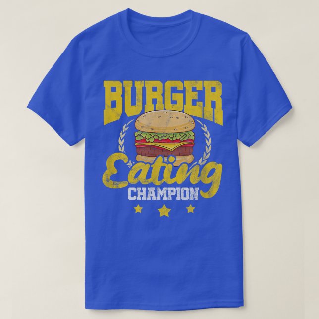 Camiseta Hamburguesa: Campeón de la hamburguesa del Queso c (Diseño del anverso)