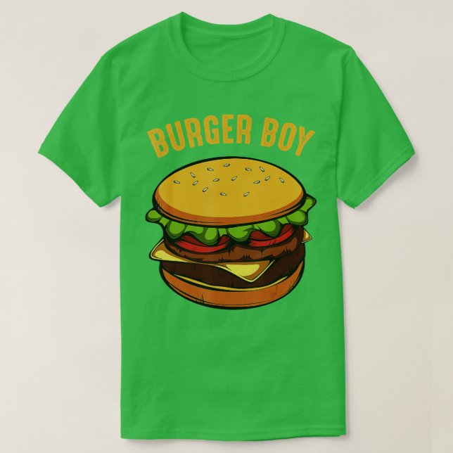 Camiseta Hamburguesa Cheeseburger Burger Boy Comida Rápida  (Diseño del anverso)