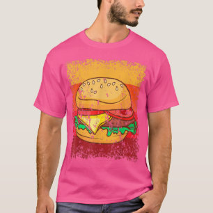 Camiseta Hamburguesa Cheeseburger Burger Retro Vintage T-Sh