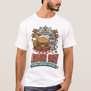 Camiseta Hamburguesa con café del diner clásico del Día del