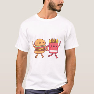 Camiseta Hamburguesa Cuta Y Bolas Que Enlazan Bestias De Br