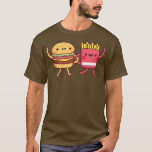 Camiseta Hamburguesa Cuta Y Bolas Que Enlazan Bestias De Br