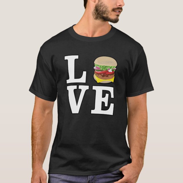 Camiseta Hamburguesa de amor (Anverso)