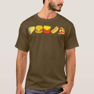Camiseta Hamburguesa de comida rápida Taco Fries Francesas