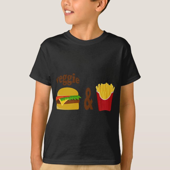Camiseta Hamburguesa de verduras y frijoles (Anverso)