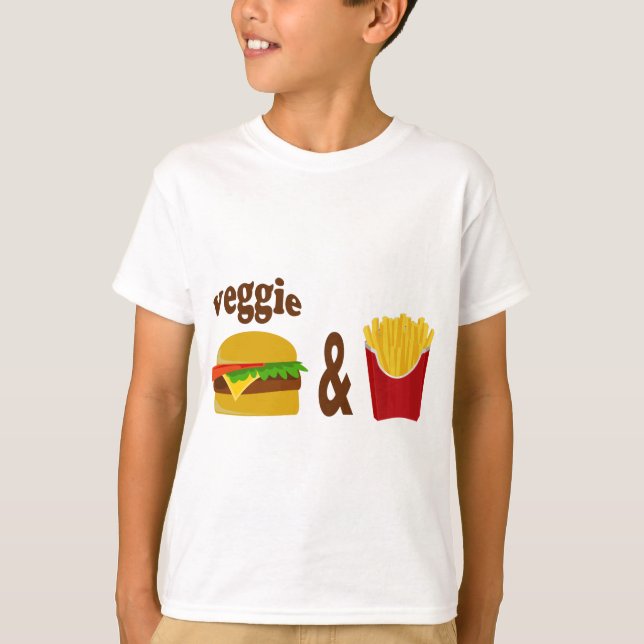 Camiseta Hamburguesa de verduras y frijoles (Anverso)