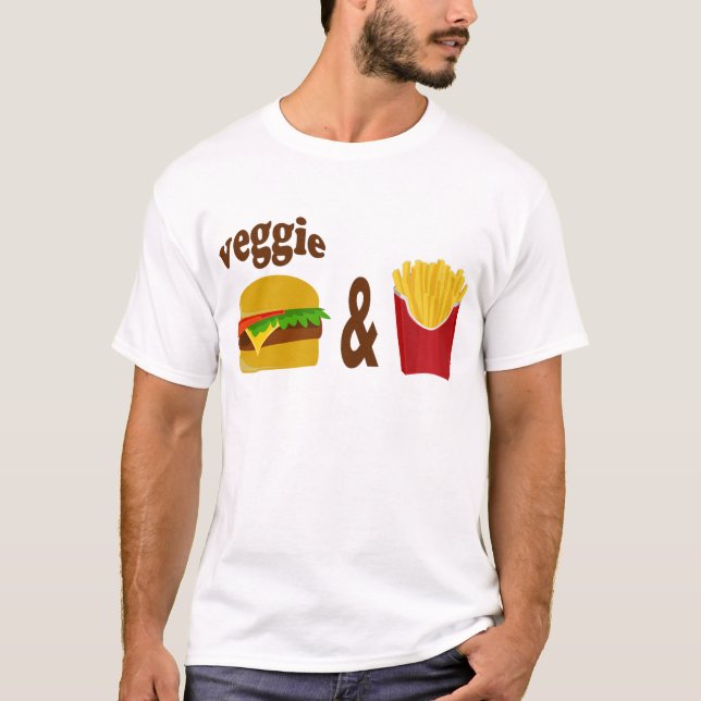 Camiseta Hamburguesa de verduras y frijoles (Anverso)
