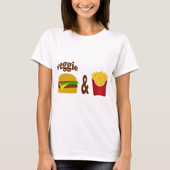 Camiseta Hamburguesa de verduras y frijoles (Anverso)