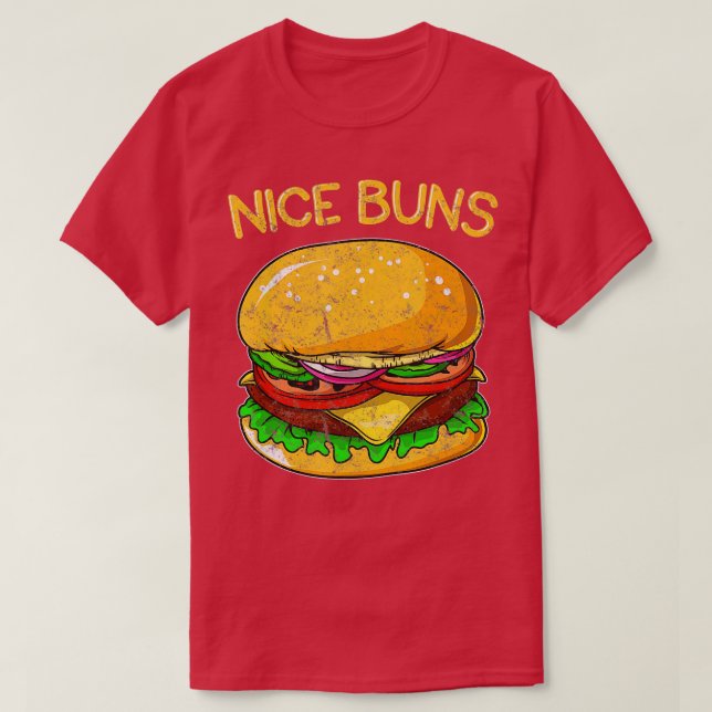 Camiseta Hamburguesa divertida angustiada Hamburger Nice Bu (Diseño del anverso)