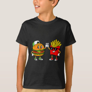 Camiseta Hamburguesa Divertida Combo de Patatas Fritas Snac