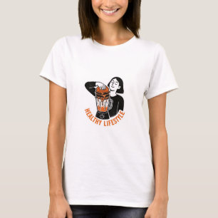 Camiseta Hamburguesa divertida de estilo de vida saludable